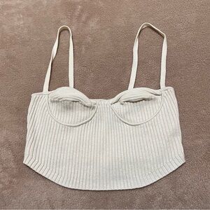 Urban Outfitters Beige Corset Tank Top Sz S